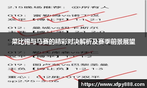 菜比锡与马赛的精彩对决解析及赛季前景展望